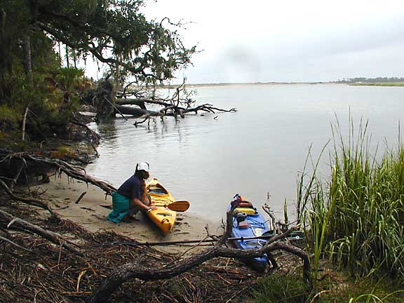 Landing on the Island via Blackbeard Creek on the marsh